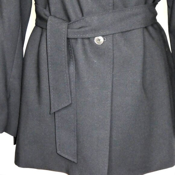 Burberry Vintage Black Wool Blend Coat /Jacket Size 48/ US Size 16 - Picture 6 of 13